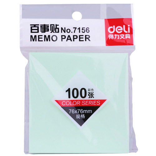 Deli 7156 sticky notes self-adhesive colored note paper Korean cute small fresh candy color label note paper students