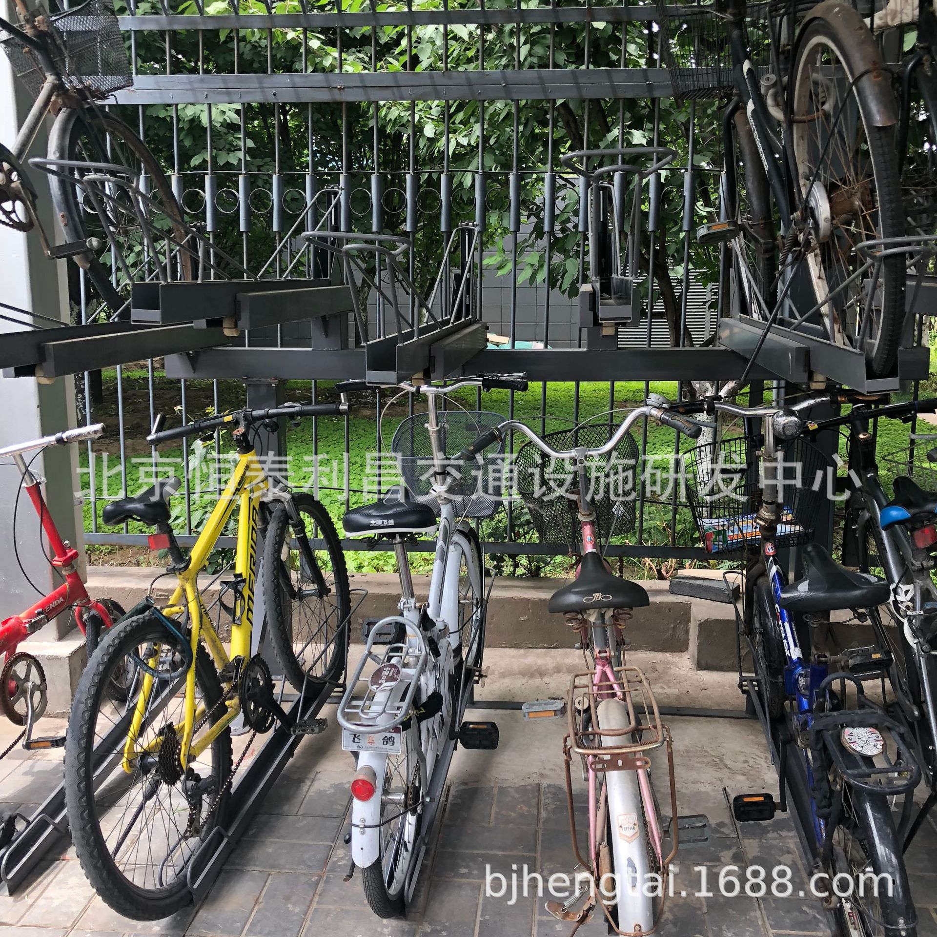 双层自行车停车架  立体自行车停车架  自行车停车架