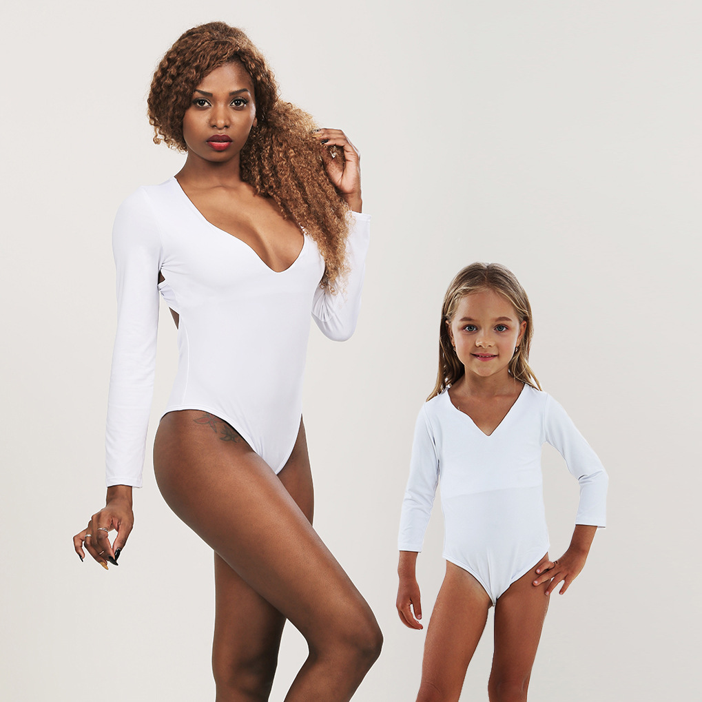 Womens Cross Back Long Sleeve Jumpsuit Stylish Bodysuit for Swimwear Versatile for Beach or Pool Wholesale Available