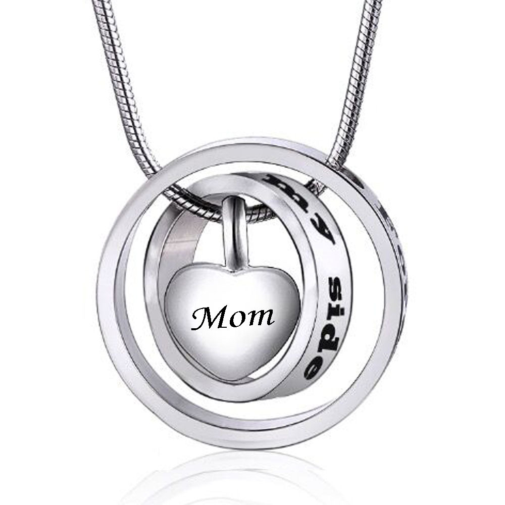 뜨거운 판매 가족 애완 동물 재 펜던트 목걸이 하트 링 MOM 아빠 URN 향수 병