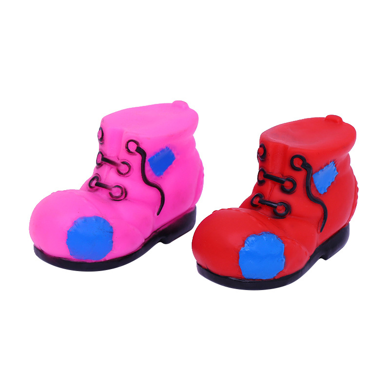 Vinilo mascota zapatos de juguete de sonido resistente a la mordedura molar alivio de perro tapado juguete suministro directo de la fábrica suministros de mascotas image 1