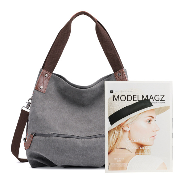 Solid color one-shoulder bag for leisure