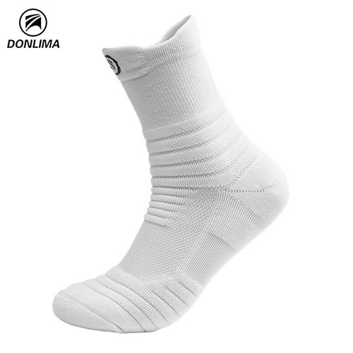 Elite basketball socks men's mid-length towel socks thickened sweat-absorbent towel bottom professional sports outdoor running socks