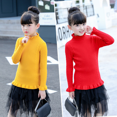 女童秋裝針織兒童毛衣2020秋冬童裝衣服3-4-5歲潮打底小童棉線衣