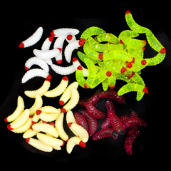 路亞假餌軟蟲升級款蘸頭麵包蟲軟餌仿生蛆蟲蠕蟲魚餌台釣路亞釣餌