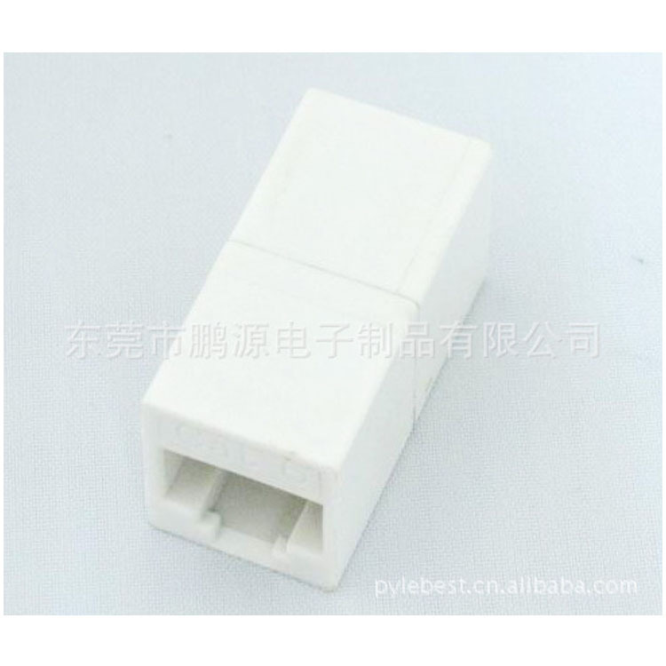 供应网络直通头白色8P8C超五类对接模块 网络直通头 网络延长头