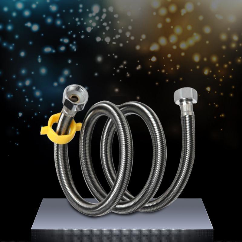 跨境廠家供應 不鏽鋼編織冷熱進水軟管 馬桶熱水器高溫高壓管訂制