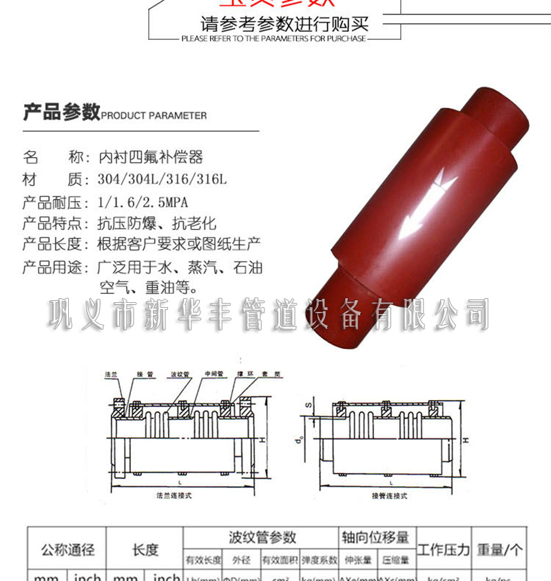 18地埋式波纹补偿器生产厂家提供的补偿器接头说明.jpg