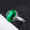 Ruby high-end retro ring jade