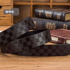 男士真皮皮帶身 頭層牛皮真皮皮帶無頭 植鞣革自動扣皮帶帶身無頭