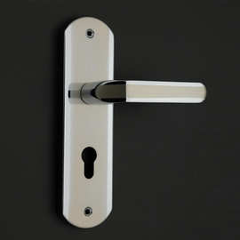 铁面板铝执手门锁 F904-L95 非洲 印尼款式  简单铁铝58孔距锁具