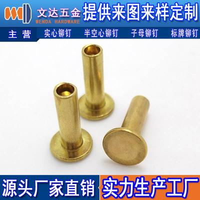 Copper Brass rivets Rivets Fastener Flat Studded Flanging machine Curling Performance Visors