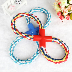 Pet toy cotton rope 8 characters dog toy durable biting grinding training small medium large pet cat dog supplies wholesale