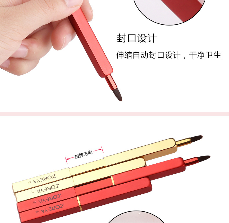 New Portable Man-made Fiber Makeup Brush Retractable Beauty Tool Wholesale Nihaojewelry display picture 5