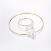 Fashionable short bracelet, jewelry, choker from pearl, European style, diamond encrusted, wholesale