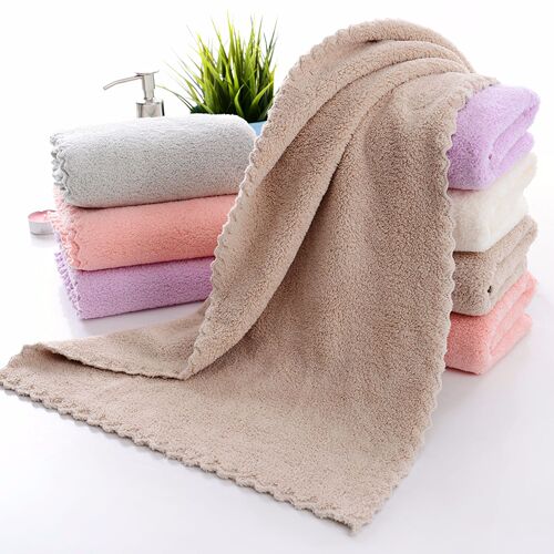 High-density coral velvet towel, soft and absorbent, adult face towel, home postpartum, mother and baby handkerchief, stacked bear gift wholesale
