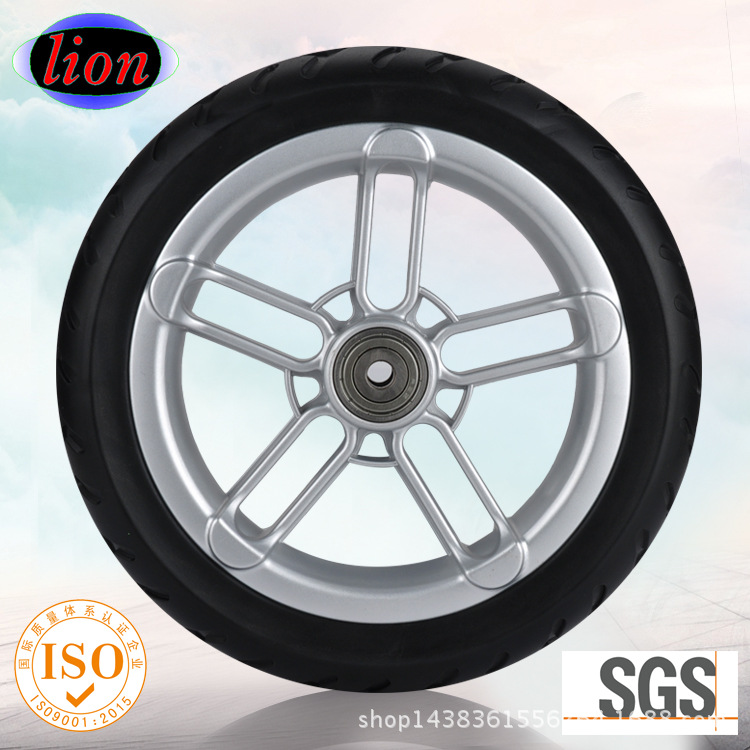 供应PU发泡轮子 8寸PU发泡轮子 轮椅前轮 实心轮胎 童车免充气轮