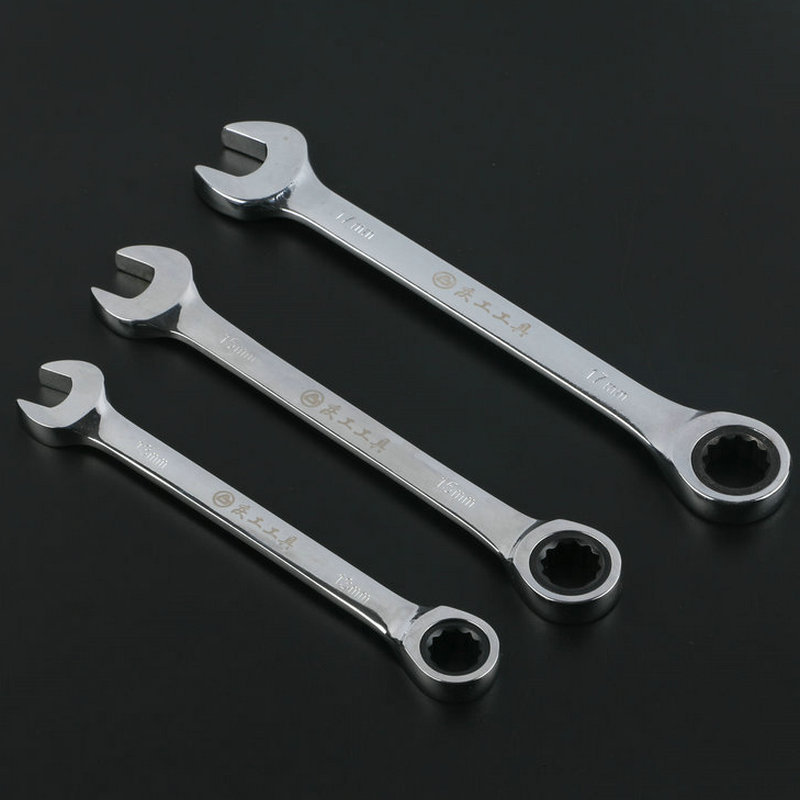 两用棘轮 固定头快速棘轮扳手电镀镜面抛光扳手 汽修快速扳手