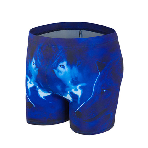 Men's Flat-Bottom Swim Trunks - Plus Size - High-Waisted Conservative Swimwear - Hot Spring Swimwear - Factory Wholesale