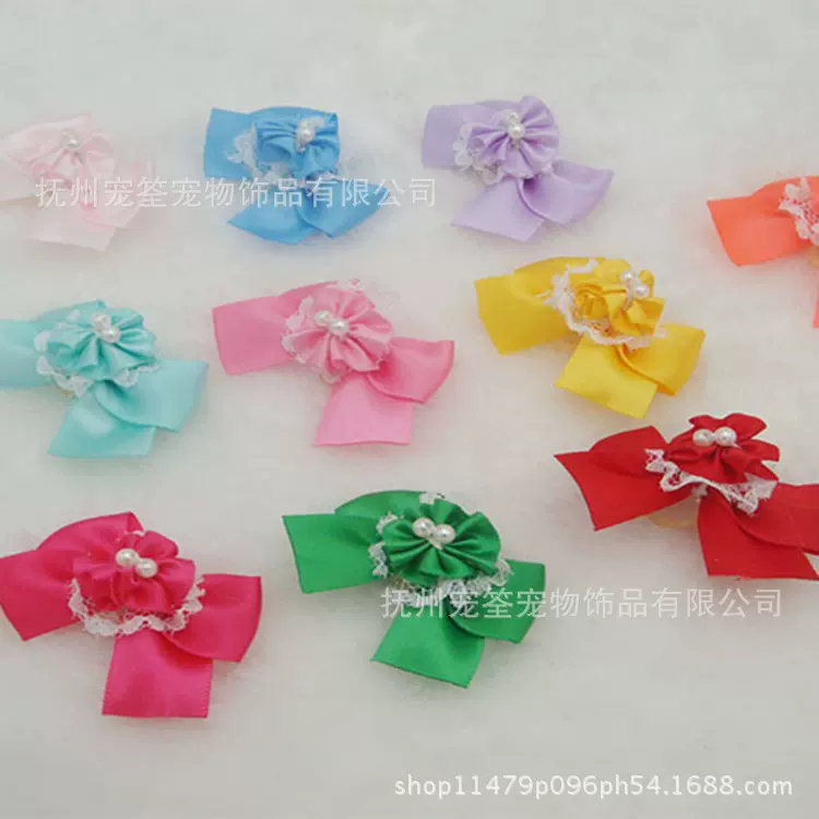 宠物用品宠物饰品大蝴蝶结皮筋头花宠物用品头花饰品源头厂家