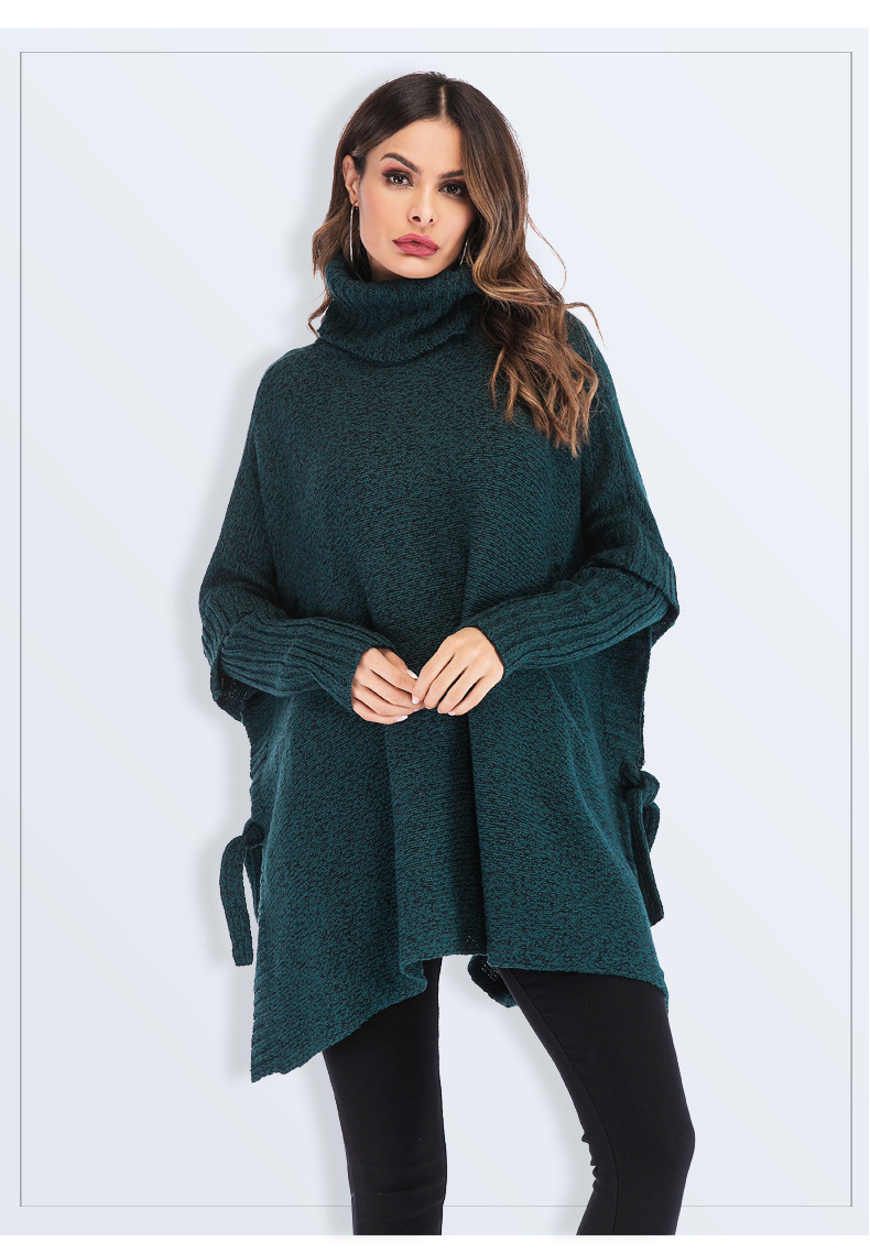 Plus Size Turtleneck Sweater Loose Sweater  NSYH7449