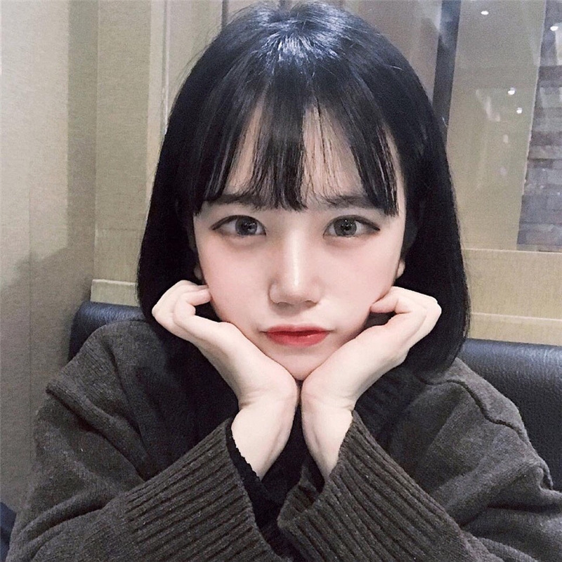 Fashion Ladies 100 Real High Quality Hair Thin Neat Air Bangs Clip Hair On The Temples In Korean Fringe Front Hairpiece For Women Silk Top Lace Wigs