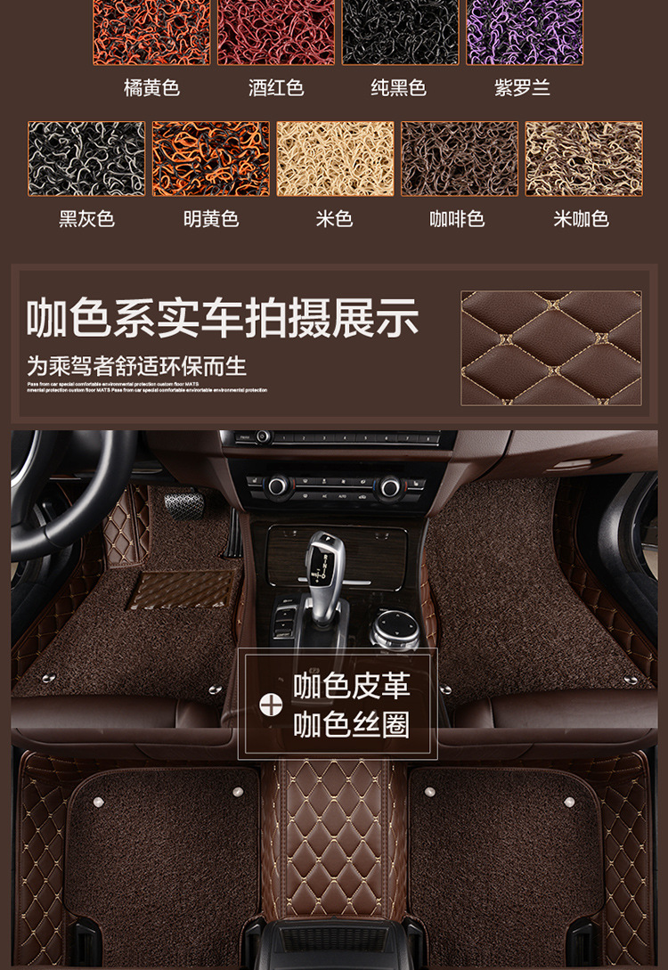 Car Wire Loop Floor Mats, Specifically Designed for Each Vehicle, Carpet-Style Floor Mats Suitable for Thousands of Models, Specifically for 5-Seater Vehicles