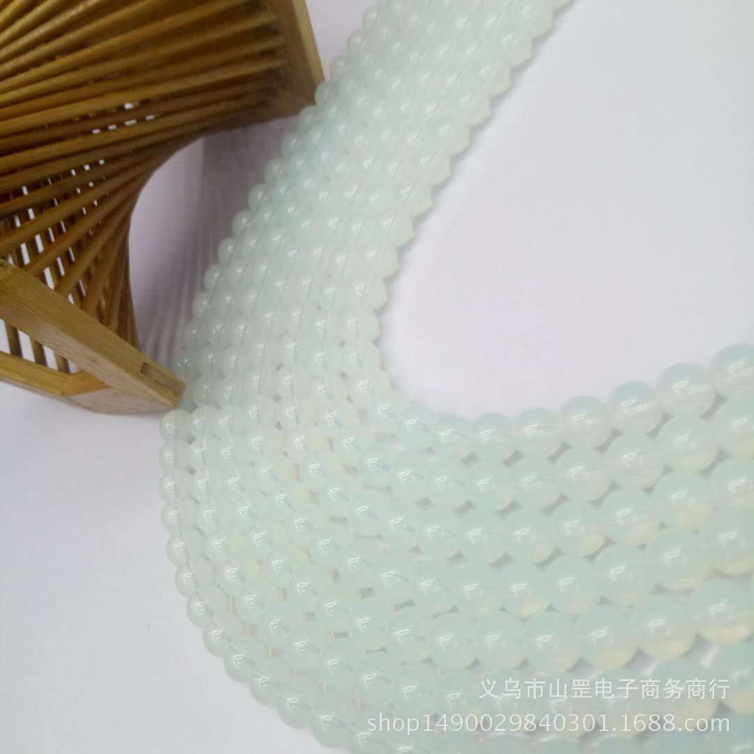 蛋白石散珠圆珠半成品批发 DIY串珠手链饰品配珠厂家直销欧美热销详情图6