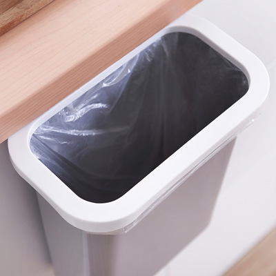 kitchen Hanging type Storage bucket Cabinet doors Trash a living room bedroom Edge of a bed Hooks lidless Plastic bucket