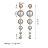 Long fashionable pendant from pearl, earrings, European style