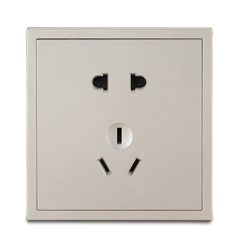 Concealed champagne gold two-three 5-hole wall switch socket 86 USB type USB with double children's lock one-open five-hole socket customized