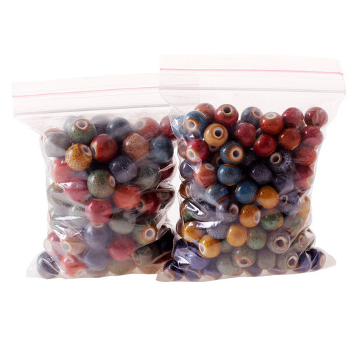 diy hand-strung beads flower glaze beads retro style braided necklace pendant loose bead material package antique style special-shaped round beads