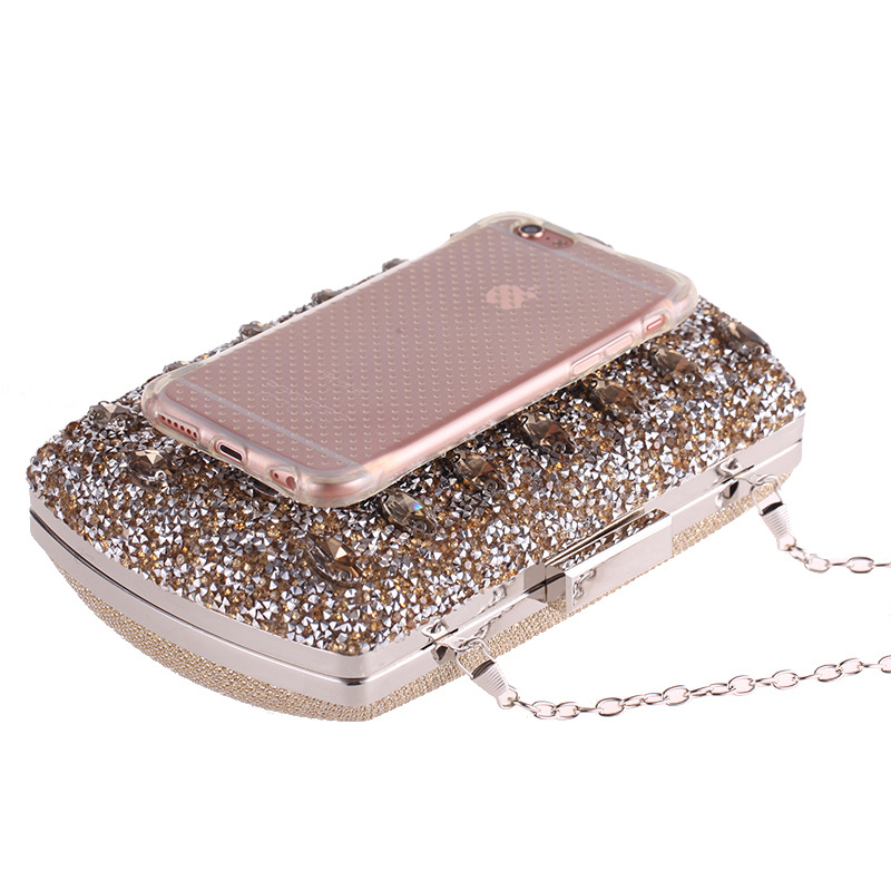 New Diamond-encrusted Evening Bag Women's Evening Dress Party Dress Clutch display picture 27