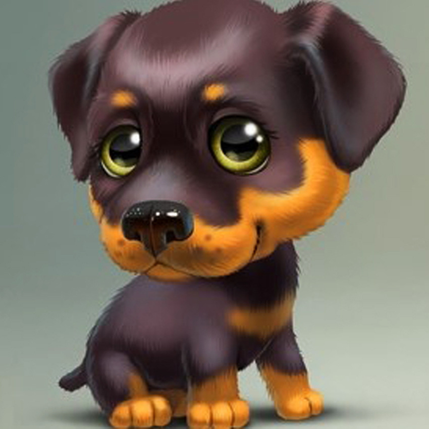 外貿鑽石畫萌萌黑狗滿鑽速賣通新款點磚畫ebay速賣通廠家跨境貨源