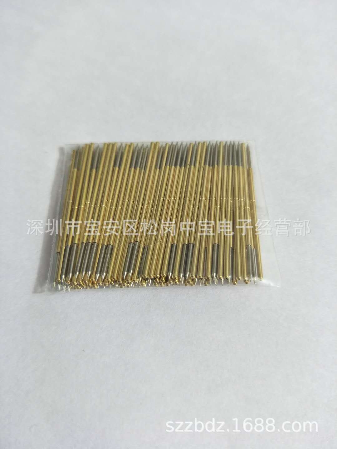 探针PL75-B尖针铜料镀镍 1.0探针 配1.35针套弹簧顶针