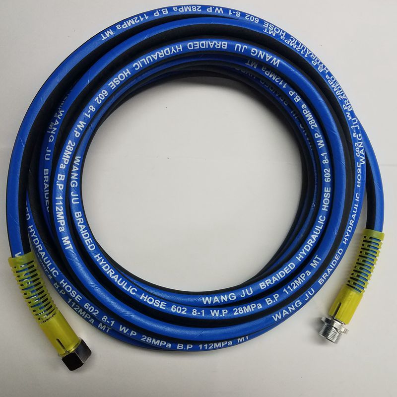 黑猫380、55、58型洗车机钢丝包布软管高压防爆耐磨出水管批发