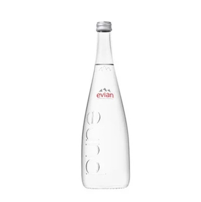 Full container evian Evian Natural mineral water Glass) 12 Bottle 750mL