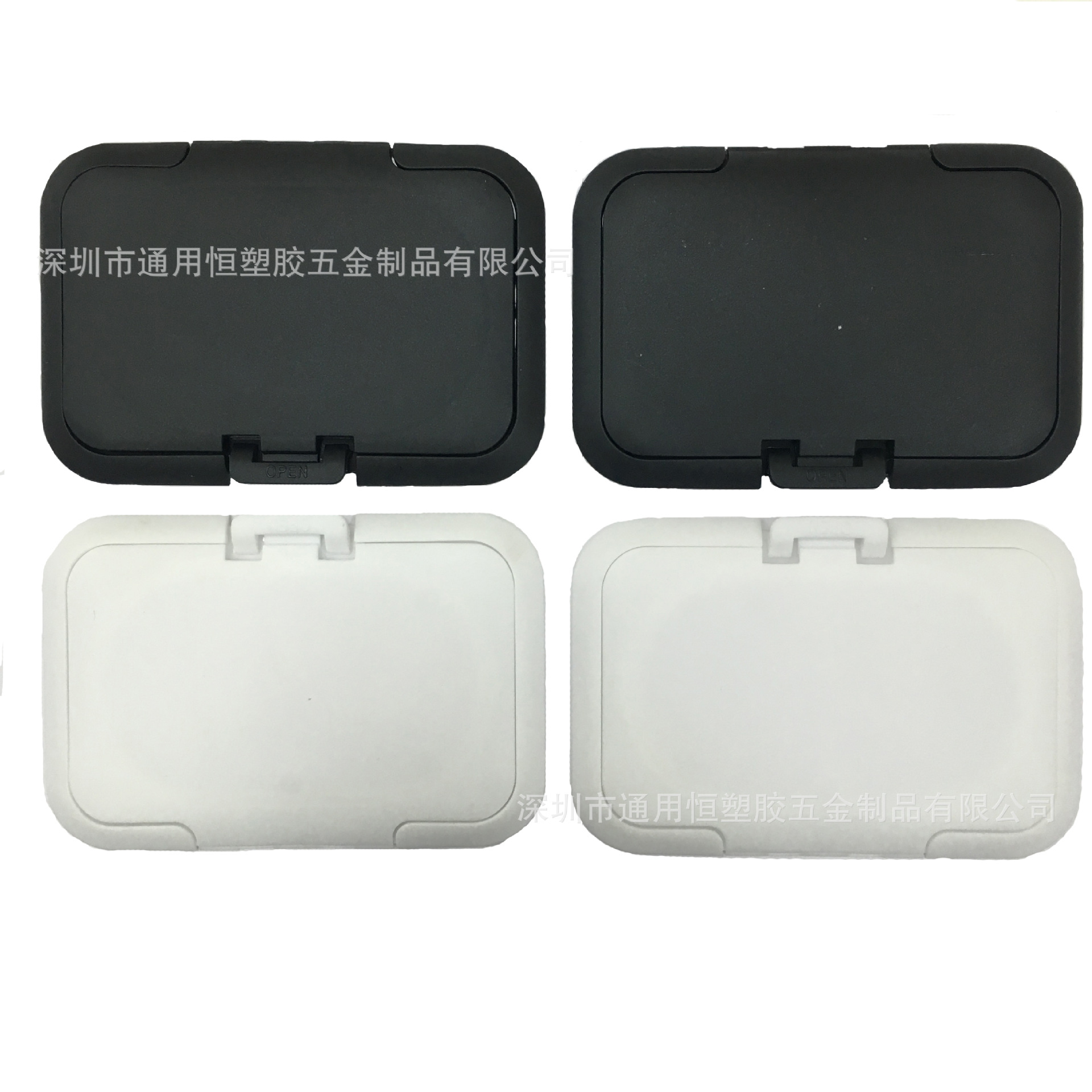 供应婴幼儿便携式手口柔湿巾盖白色PP翻盖椭圆形光面湿纸巾盖子