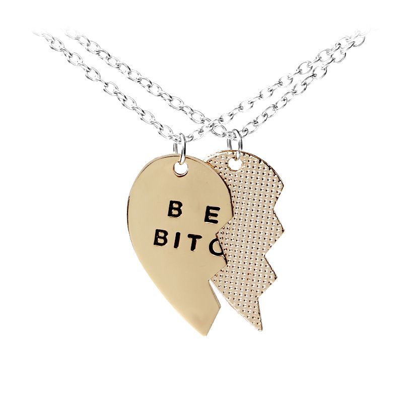 hot-selling fashion best friend three petal stitching girls alloy necklace