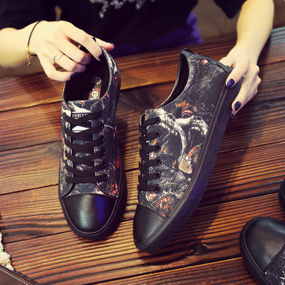 男鞋春秋鞋子男潮鞋帆布鞋男士休閑鞋韓版潮流英倫百搭板鞋A7288