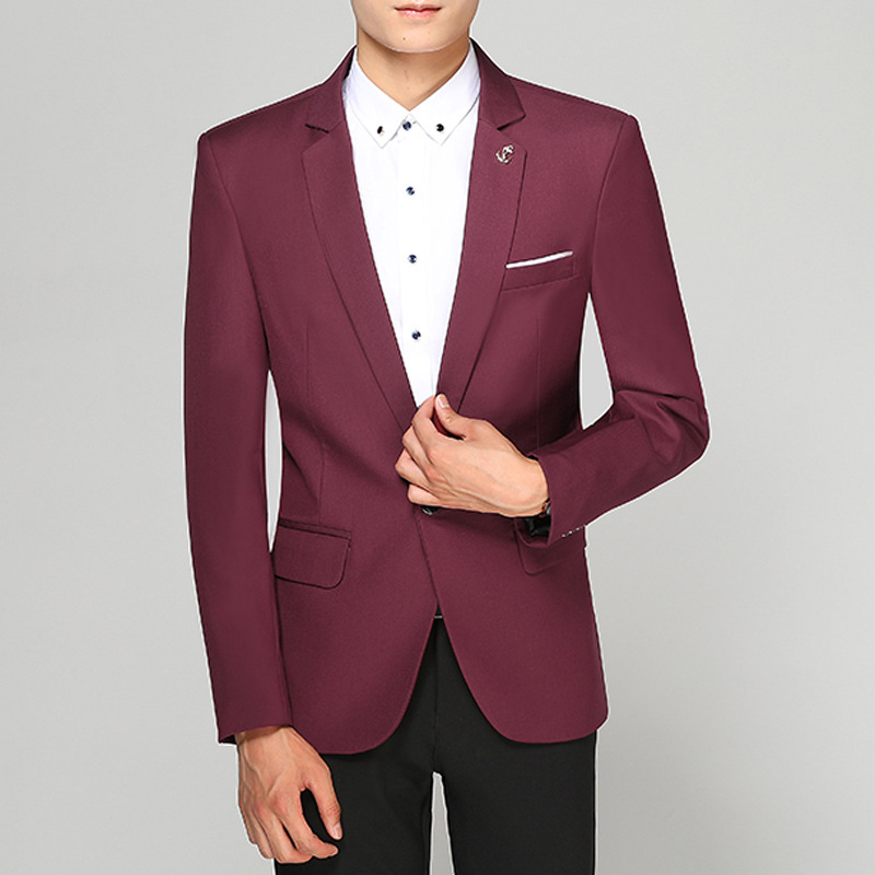 Chaqueta de traje de hombre de negocios juvenil slim fit traje pequeño traje casual traje de boda traje de hombre