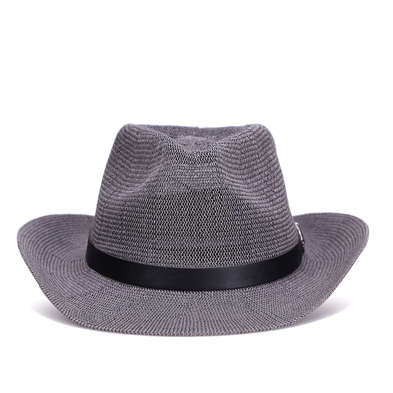 Sombrero de verano para hombres vaqueros occidentales sombrero de sombrero de sombrero de paja protector solar Amazon venta caliente un cabello