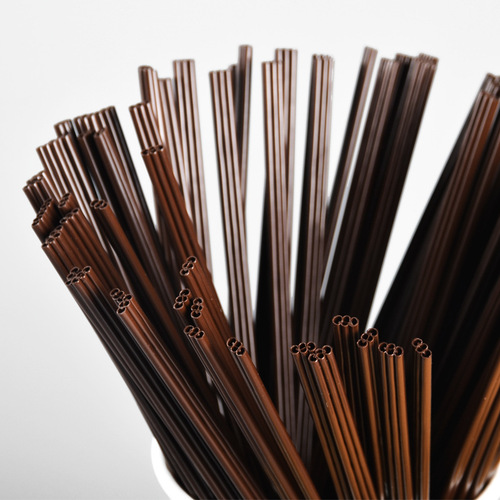 Coffee straw disposable stirring stick takeaway packaged hot drink milk tea straw plastic three-hole coffee straw