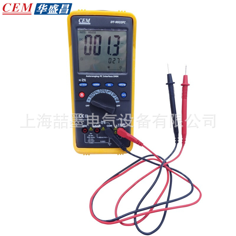 CEM华盛昌DT-9905/9908/9932FC接电脑数字万用表DC1000V多用表