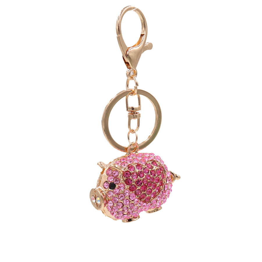 Nuevo regalo caliente aleación diamante gota aceite Navidad serie Santa Claus llavero colgante adornos regalo