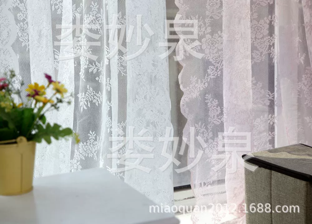Вязаные по утку двойные кружевные шторы, экспортный хит продаж, кружевная ажурная оконная панель, финишная ткань для гостиной и спальни, корейский стиль