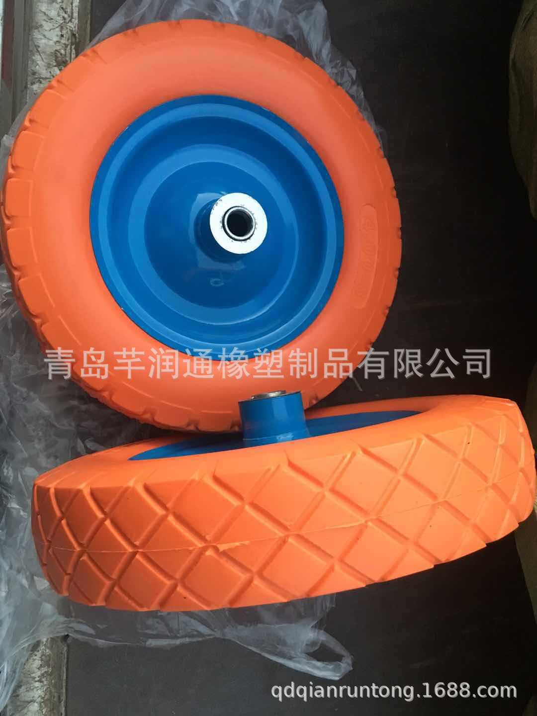 厂家生产出口内销橡胶轮胎  手推车 工具车PU发泡轮4.00-8