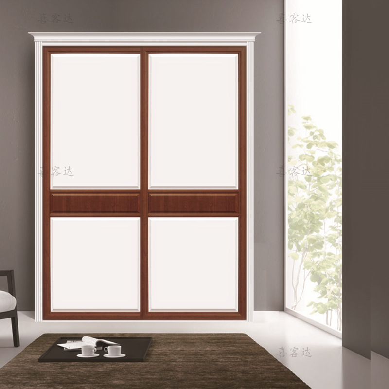 实木衣柜移门上海定制实木多层板推拉门新款移门|ru