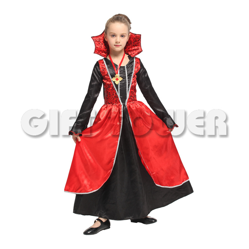 Vampire costume, magic witch costume G-0321, elegant vampire little princess role-playing costume, Halloween costume detail image 3