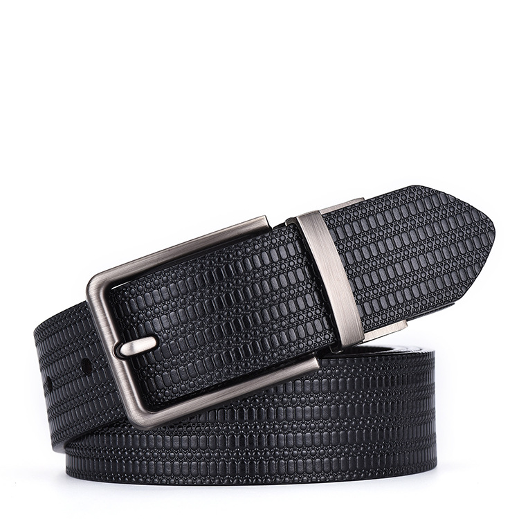 Men's Genuine Leather Belt With Rotating Buckle For Men_voghion.com